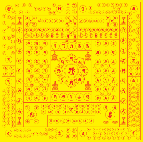 THAI TẠNG GIỚI MẠN ĐÀ LA  GARBHADHĀTU-MAṆḌALA
